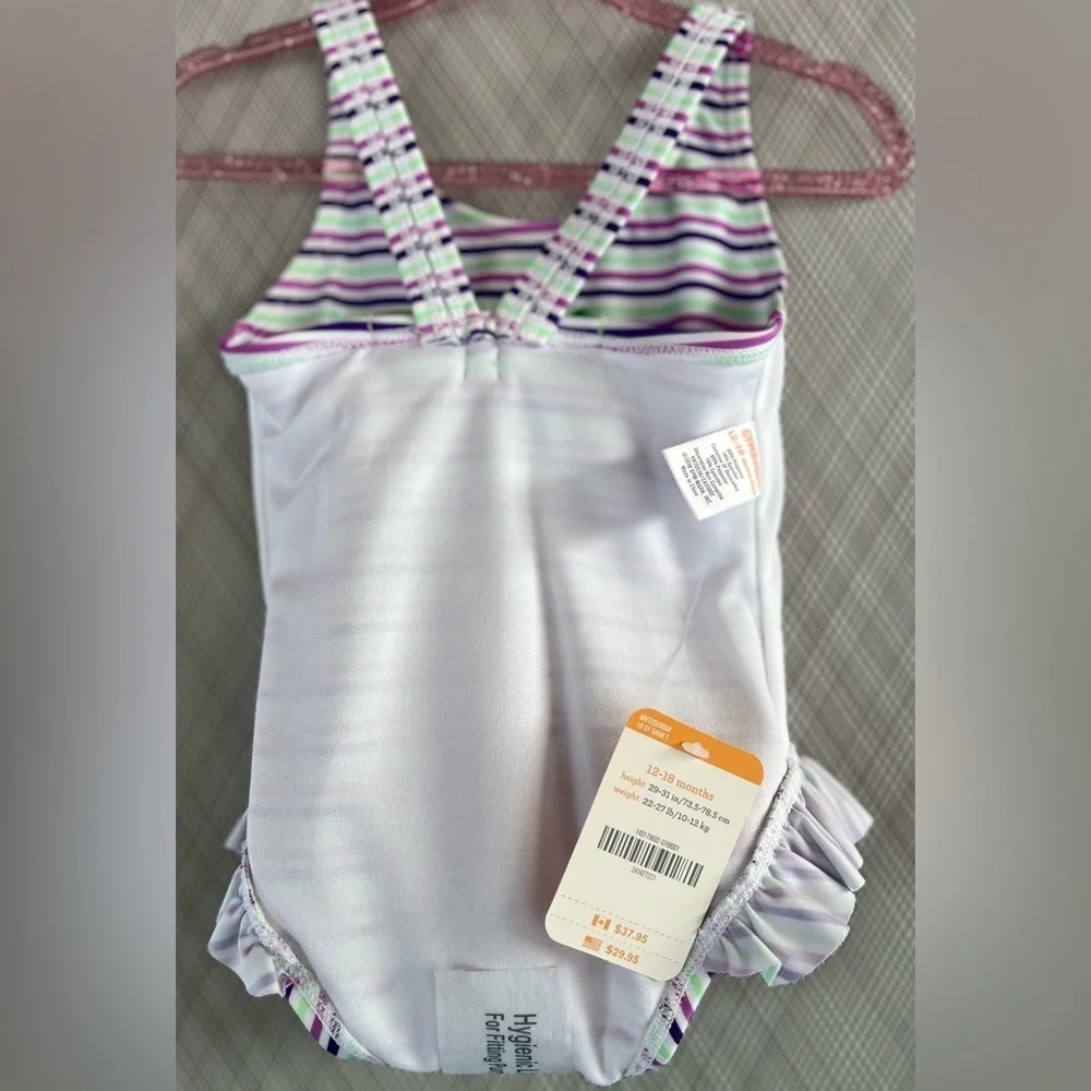 Gymboree - Striped Pineapple Swimsuit (Size 12-18m)